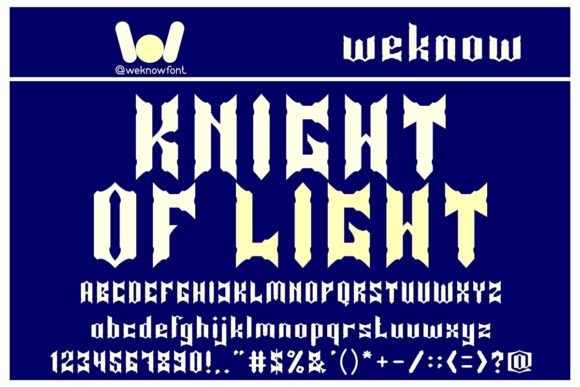 Knight of Light: A Modern Gothic Display Font