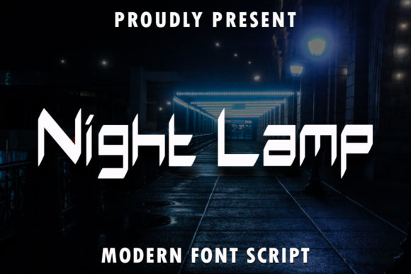 Night Lamp: A Modern Square Lettered Display Font for Bold Design