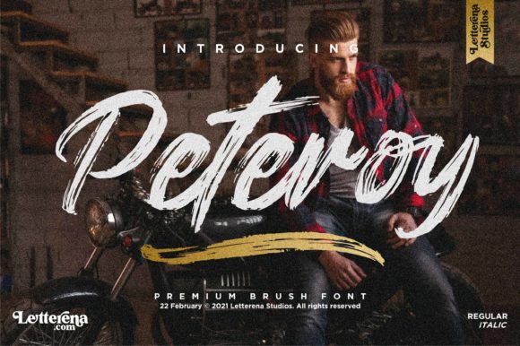 Peteroy: The Urban Brushed Display Font for Modern Design