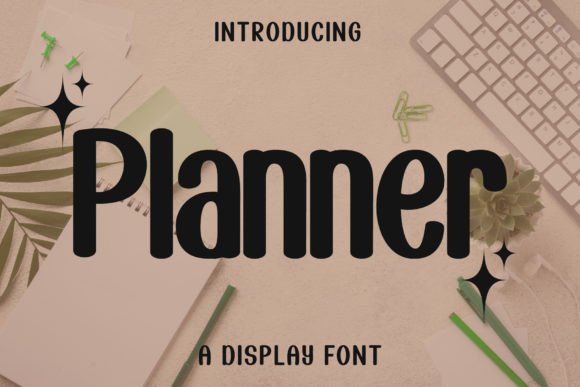 Planner: A Monoline Font for Winter and Kids’ Projects