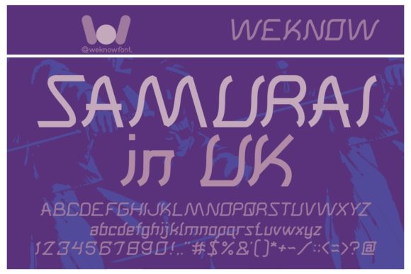 Samurai in Uk: A Cool & Techno Display Font for Modern Design