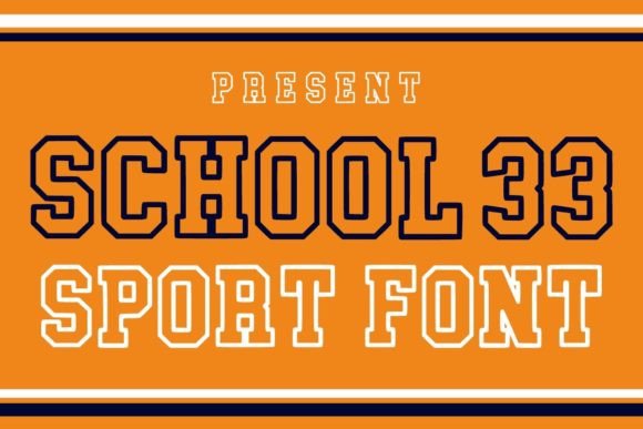 School 33: A Bold Display Sport Font for Modern Brands